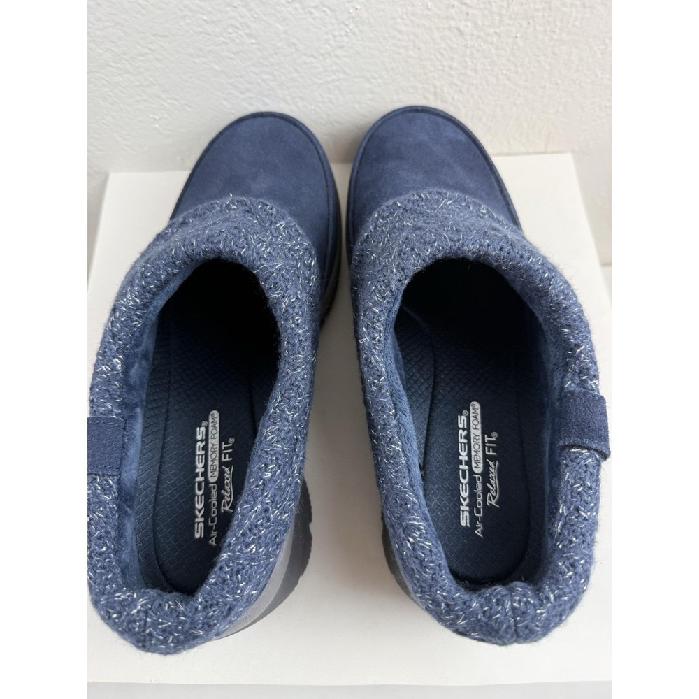 Skechers Easy Going Womens Blue Mule Clogs Comfort Slip On Casual Shoes Size 10 - Picture 8 of 9
